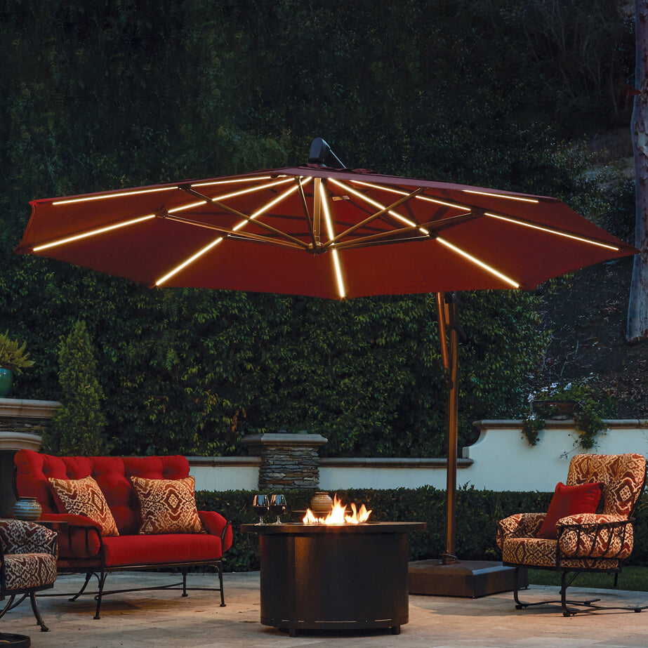 Patio Accessories such as Umbrellas and Firepits to compliment any style.