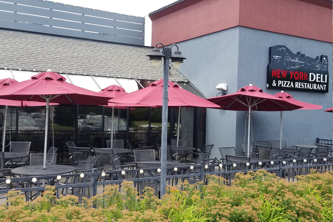 Kettler Patio furniture in a restaurants outdoor patio area. 