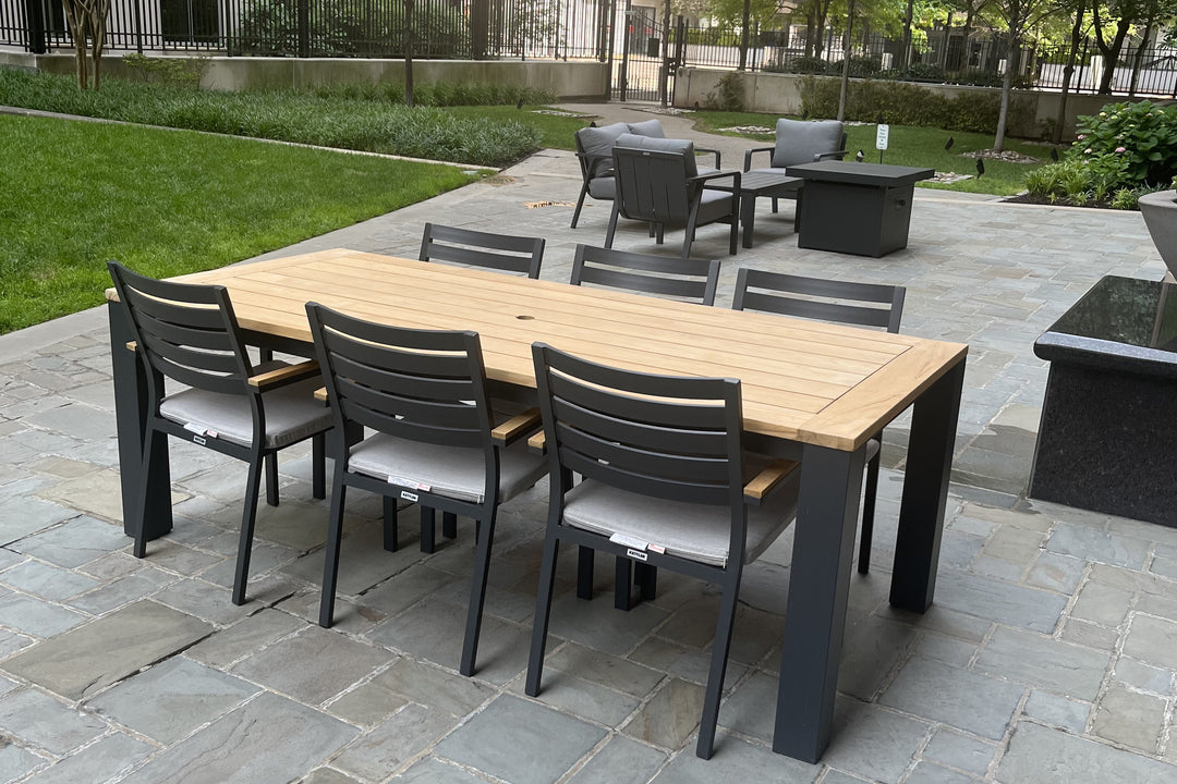 Kettler Patio furniture in a commercial outdoor patio area. 