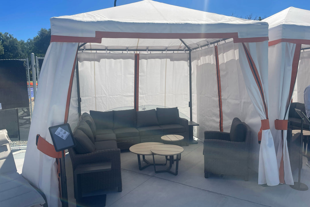 Kettler Patio furniture in an outdoor club lounger area.