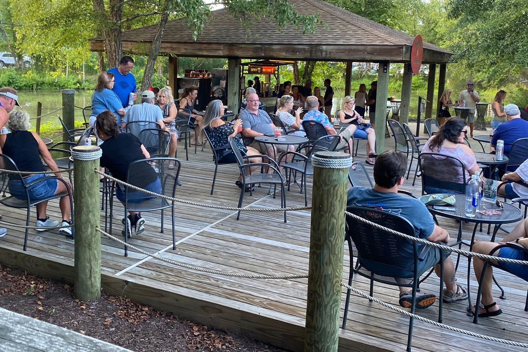 Kettler Patio furniture in a restaurants outdoor patio area.