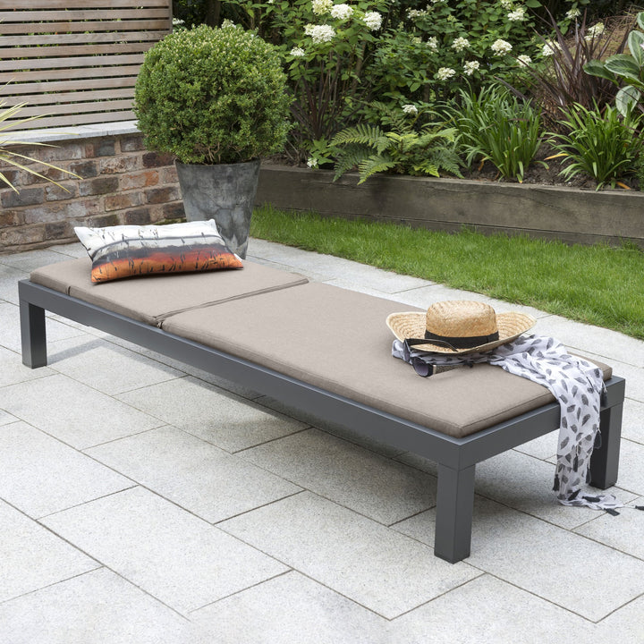 Expertly crafted with a light-weight powder coated aluminum frame, the Elba Multi-Position Lounger offers six comfortable seating positions and easily reclines for optimal relaxation.