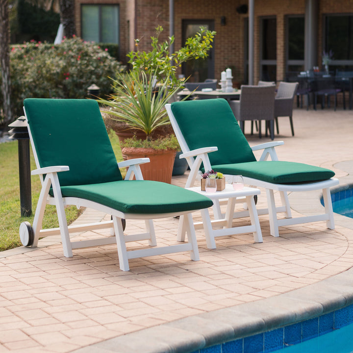 Roma Multi Position Lounger Set With Table & Cushions
