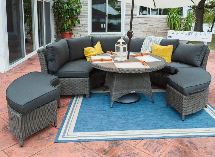 KETTLER Palma Round Wicker Casual Dining Table