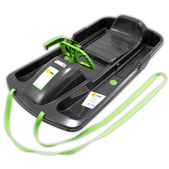 Made in Germany toboggan with integrated steering and hand break