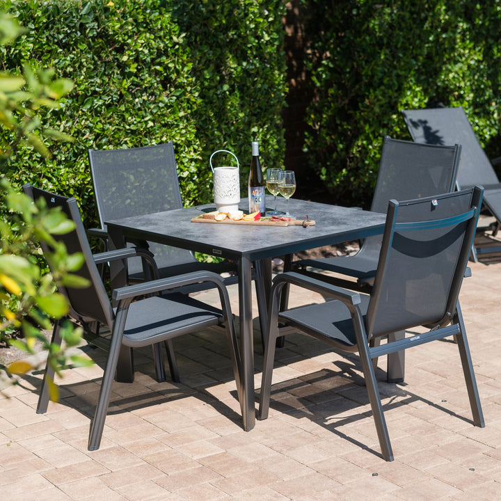 Basic Plus 5-Piece Dining Set- Stack Chairs