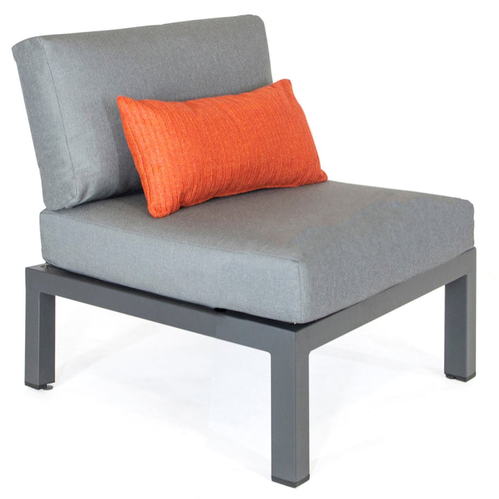 Elba Aluminum Armless Lounge Chair With Cushion