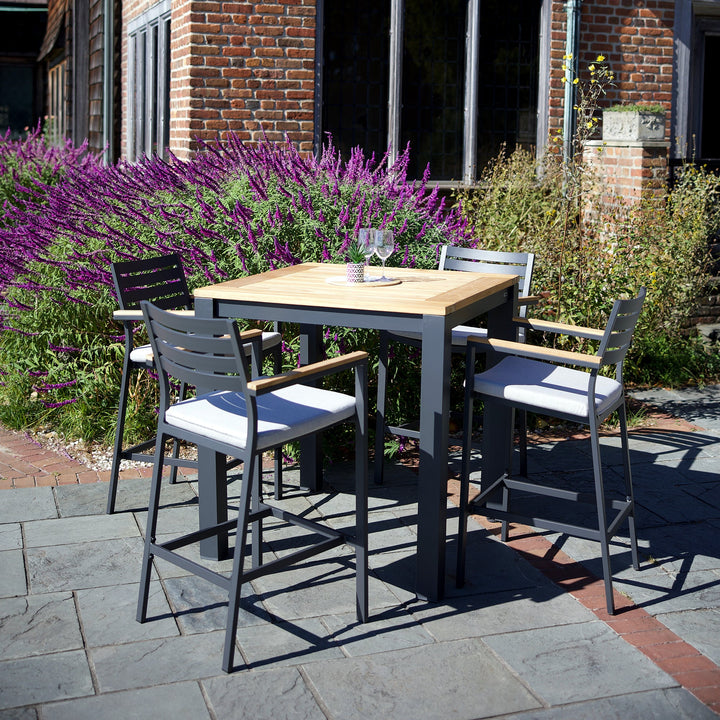 Elba Aluminum Bar Chair With Cushion
