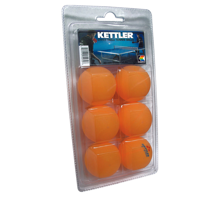 Six pack of orange 3 star balls