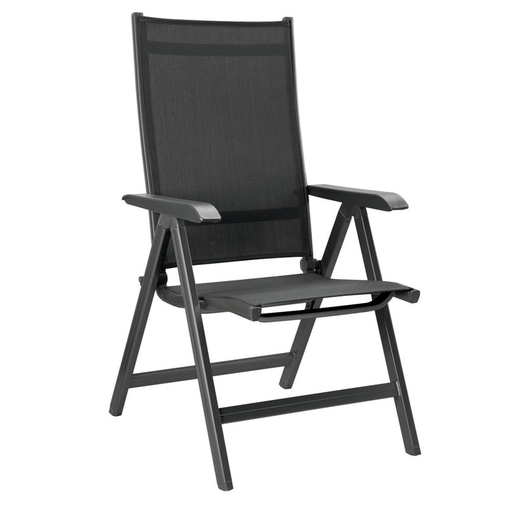 The Basic Plus Collection features textile sling material that provides a relaxing lounge experience without the need for cushions. The folding design makes storage a breeze. The robust aluminum frame allows for versatility and durability that is ideal for outdoor furniture.
