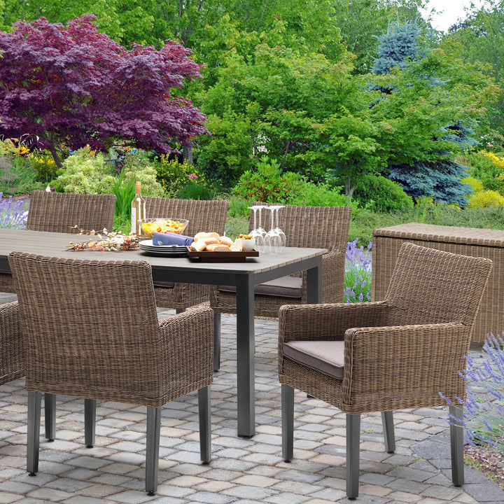 Bretange Wicker Rattan Arm Chair With Cushion