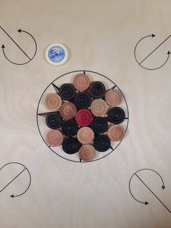 STAG Championship Carrom Board center closeup