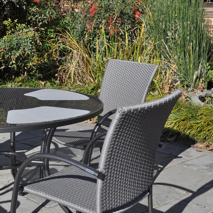 Pilano Woven 5-Piece Wrought Iron Dining Set