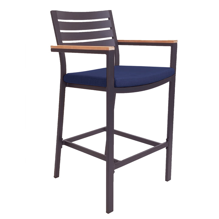 Elba Aluminum Bar Chair With Cushion
