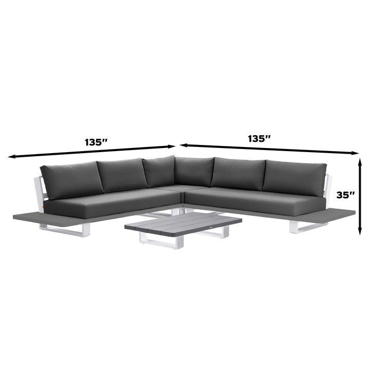 Fitz Roy 4-Piece Aluminum Corner Set - Lava