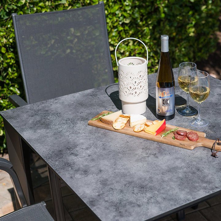 The Basic Plus Collection features textile sling material that provides a relaxing lounge experience without the need for cushions. The folding design makes storage a breeze. The robust aluminum frame allows for versatility and durability that is ideal for outdoor furniture.