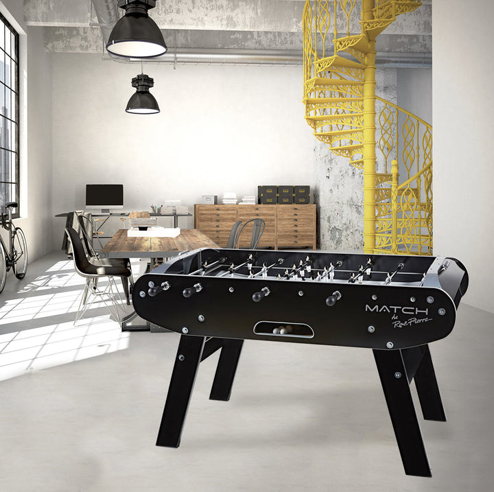 Lifestyle shot in loft for european foosball table