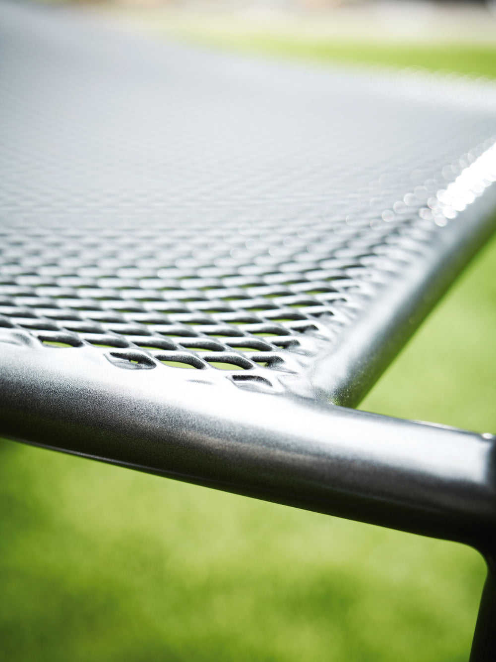 Close up of wrought iron mesh