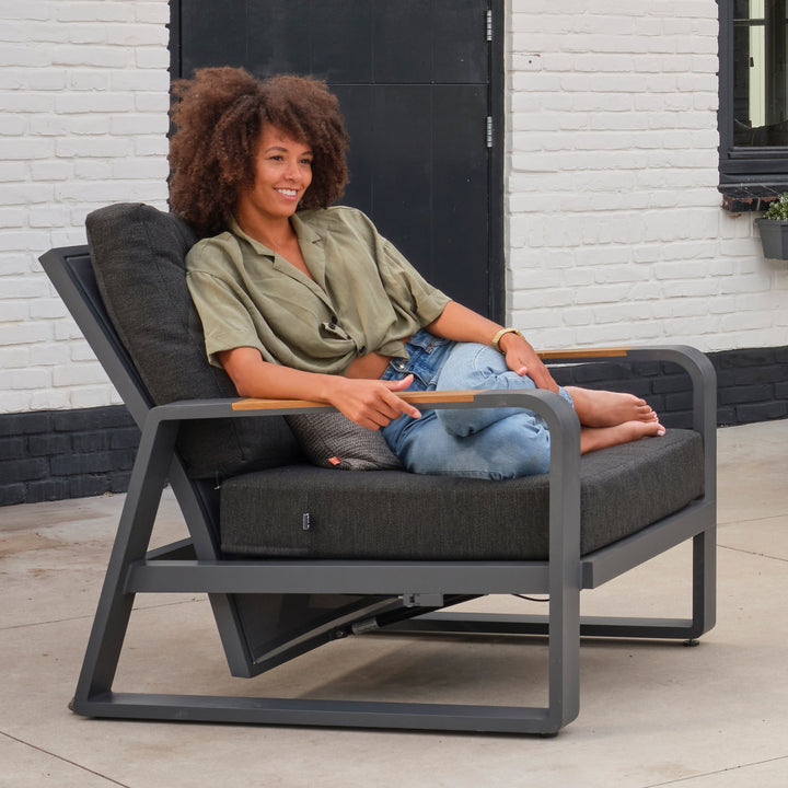 Montana Reclining Lounge Set With Woman Relaxing