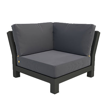 The elegant Nevada Lounge Set is a real eye-catcher for your outdoor deck or patio. Your guests will feel invited to take a seat and relax, thanks to the voluminous Sunbrella seat and back-cushions. This is a conversational and spacious set where you can welcome all your friends and family.