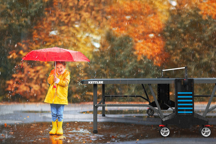 Outdoor 10 Table Tennis Table 4-Player Bundle