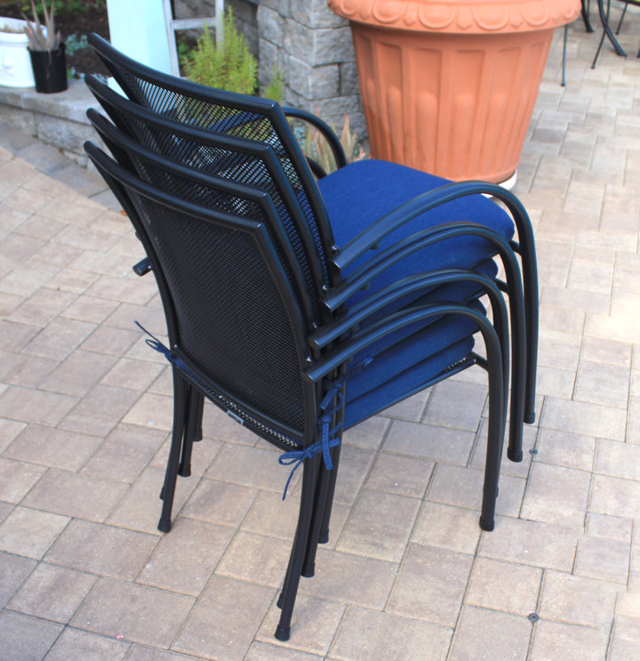 Pilano Wrought Iron Stackable Arm Chair