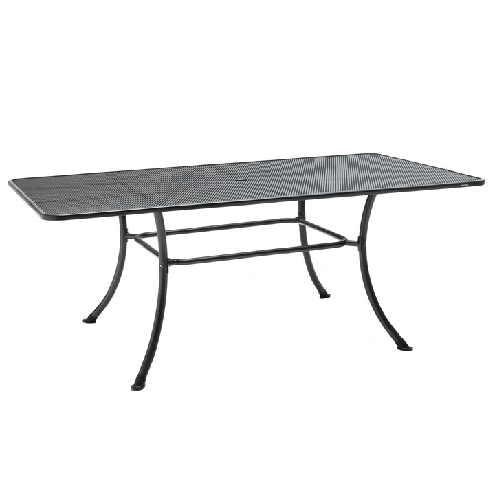 Rectangular wrought iron table for 6 people