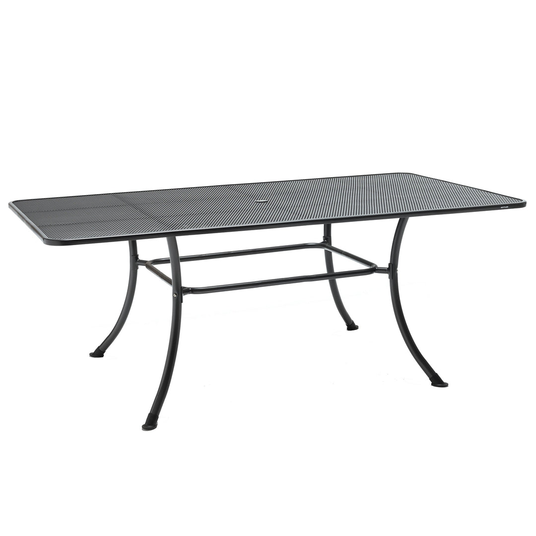 KETTLER 79" x 40" Wrought Iron Mesh Top Table