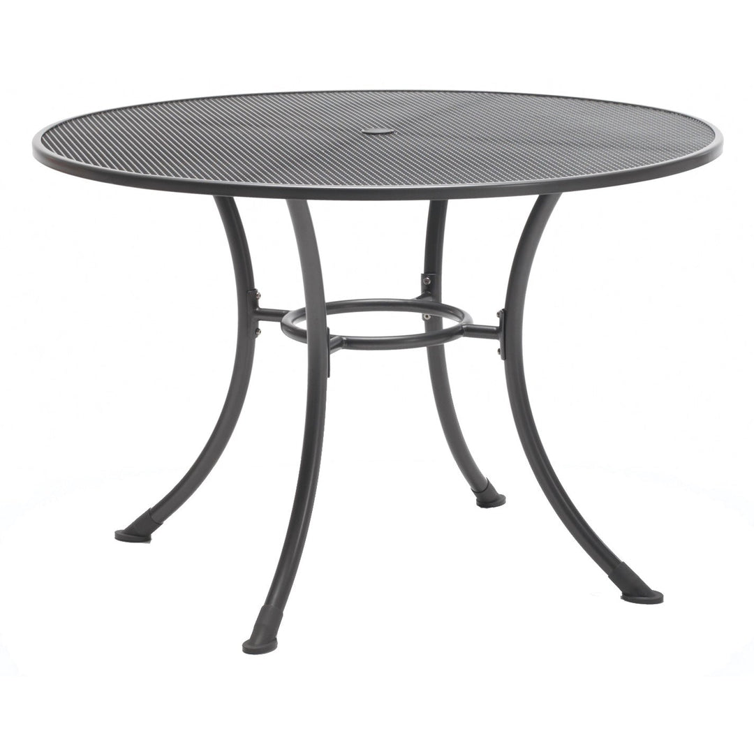 KETTLER 42" round mesh wrought iron table