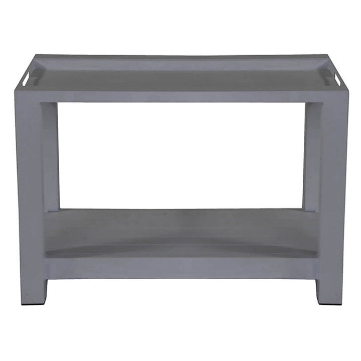 side view of designed in europe serving trolley with side tray