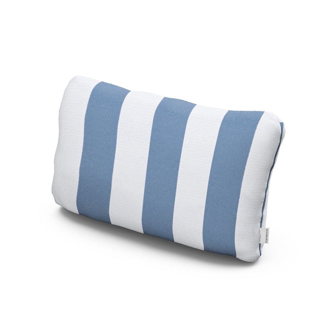 Outdoor Lumbar Pillow in Cabana Stripe Sky Blue