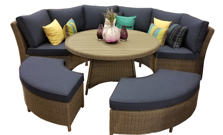 KETTLER Palma Round Wicker Casual Dining Table