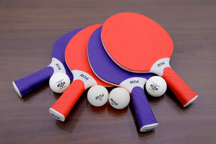 4-Player weather proof set included in outdoor table tennis table