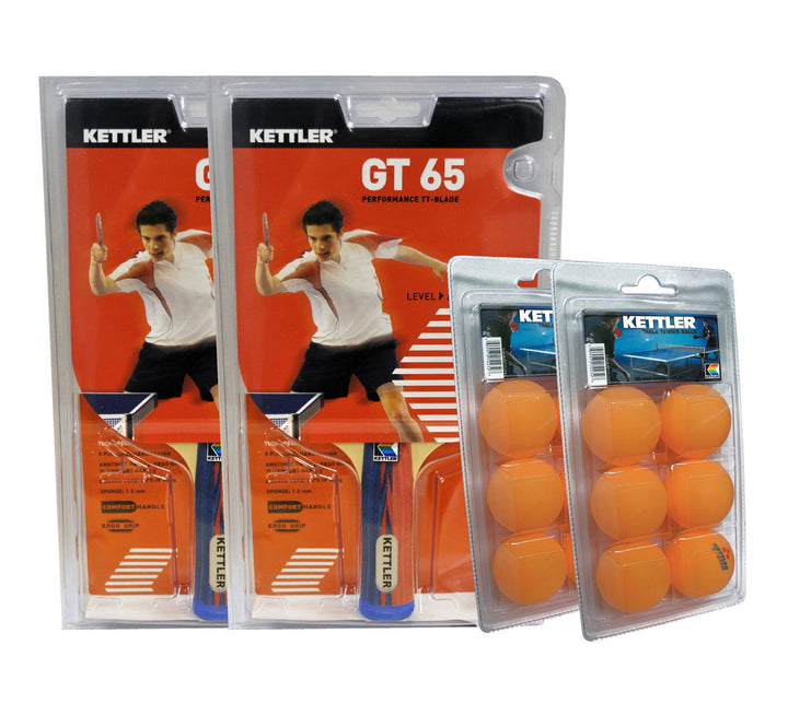 GT65 2-player indoor racket table tennis kit with rackets and balls