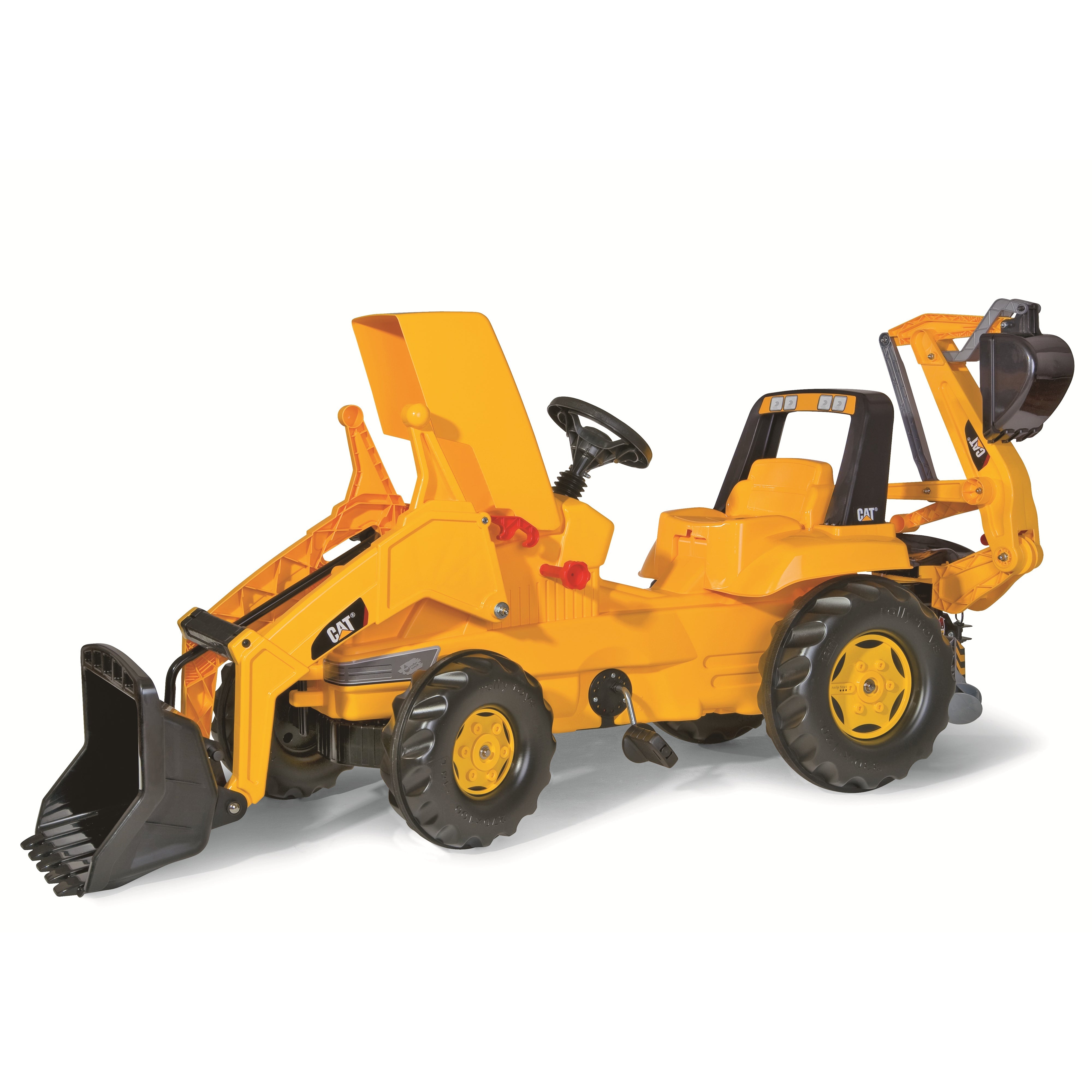 Rolly toys cat construction pedal tractor backhoe loader on sale