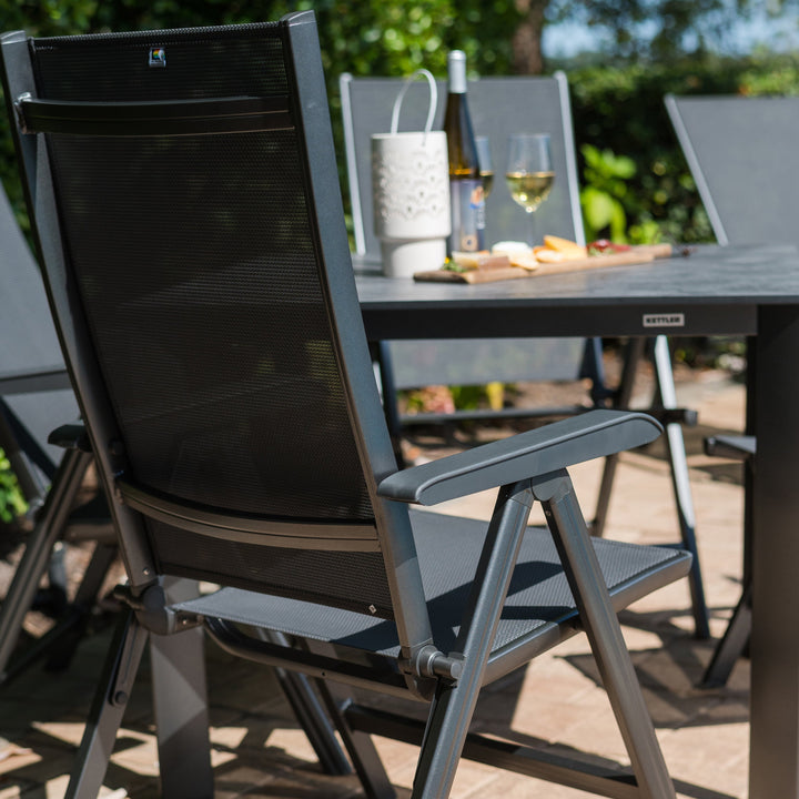 The Basic Plus Collection features textile sling material that provides a relaxing lounge experience without the need for cushions. The folding design makes storage a breeze. The robust aluminum frame allows for versatility and durability that is ideal for outdoor furniture.