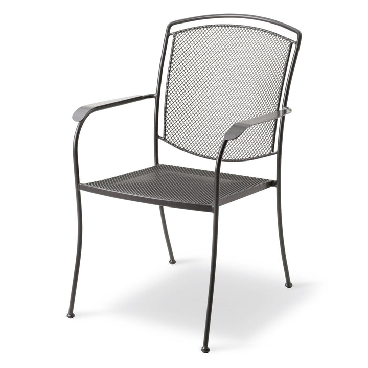 Henley Wrought Iron Mesh Stackable Arm Chair