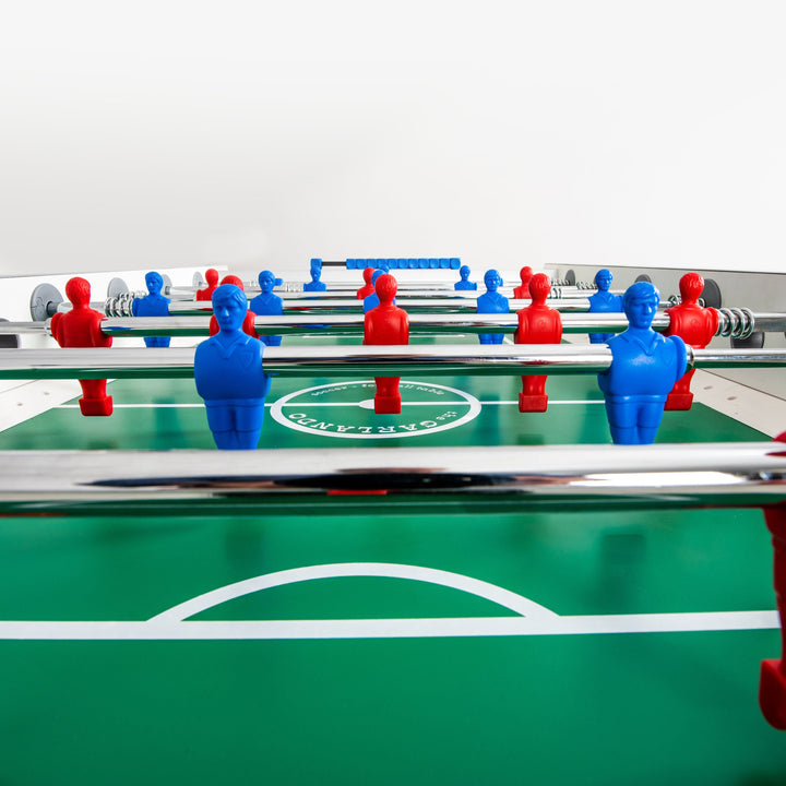 The GARLANDO MASTER PRO is weatherproof so you can bring all the great foosball fun outside. It is perfect for those who love the game but do not have enough free space for an indoor table. 