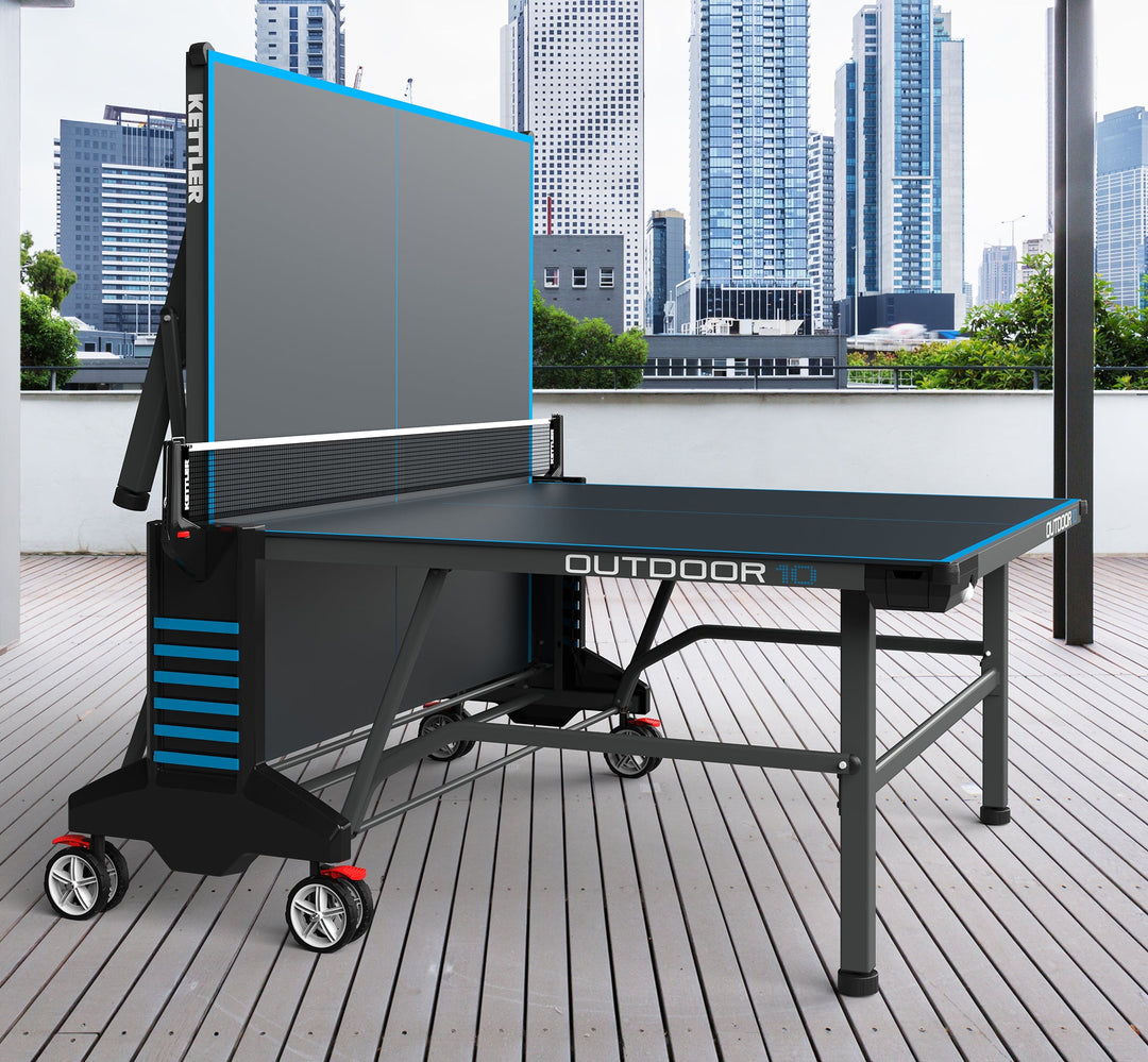 kettler 10 outdoor Outdoor 10 Table Tennis Table 4-Player Bundle – KETTLER Retail Showroom