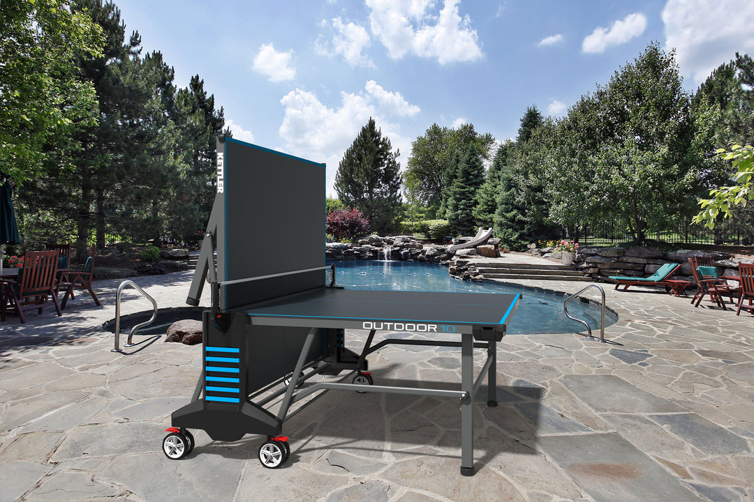 Outdoor 10 Table Tennis Table 4-Player Bundle – KETTLER Retail Showroom Outdoor 10 Table Tennis Table 4-Player Bundle – KETTLER Retail Showroom