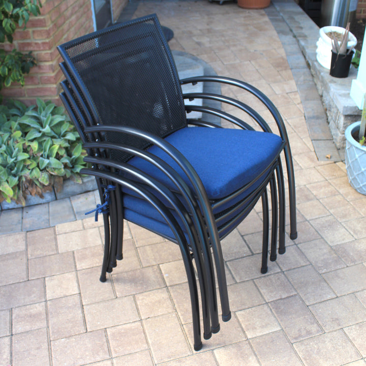 Pilano Wrought Iron Stackable Arm Chair