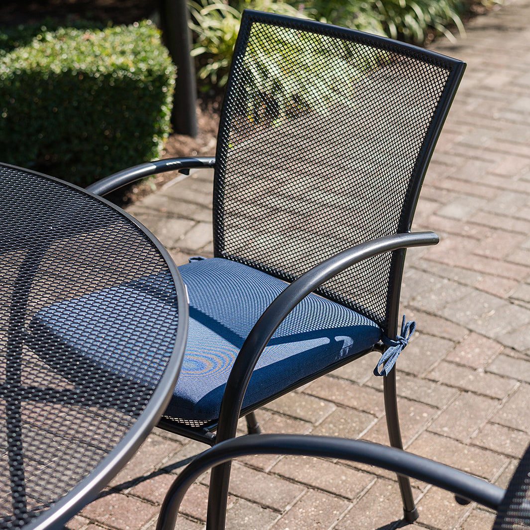 kettler 07162-700 outdoor Pilano 7-Piece Round Wrought Iron Dining Set – KETTLER Retail Showroom