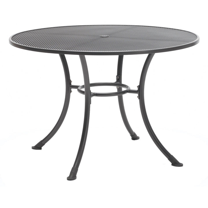 KETTLER 42" round mesh wrought iron table