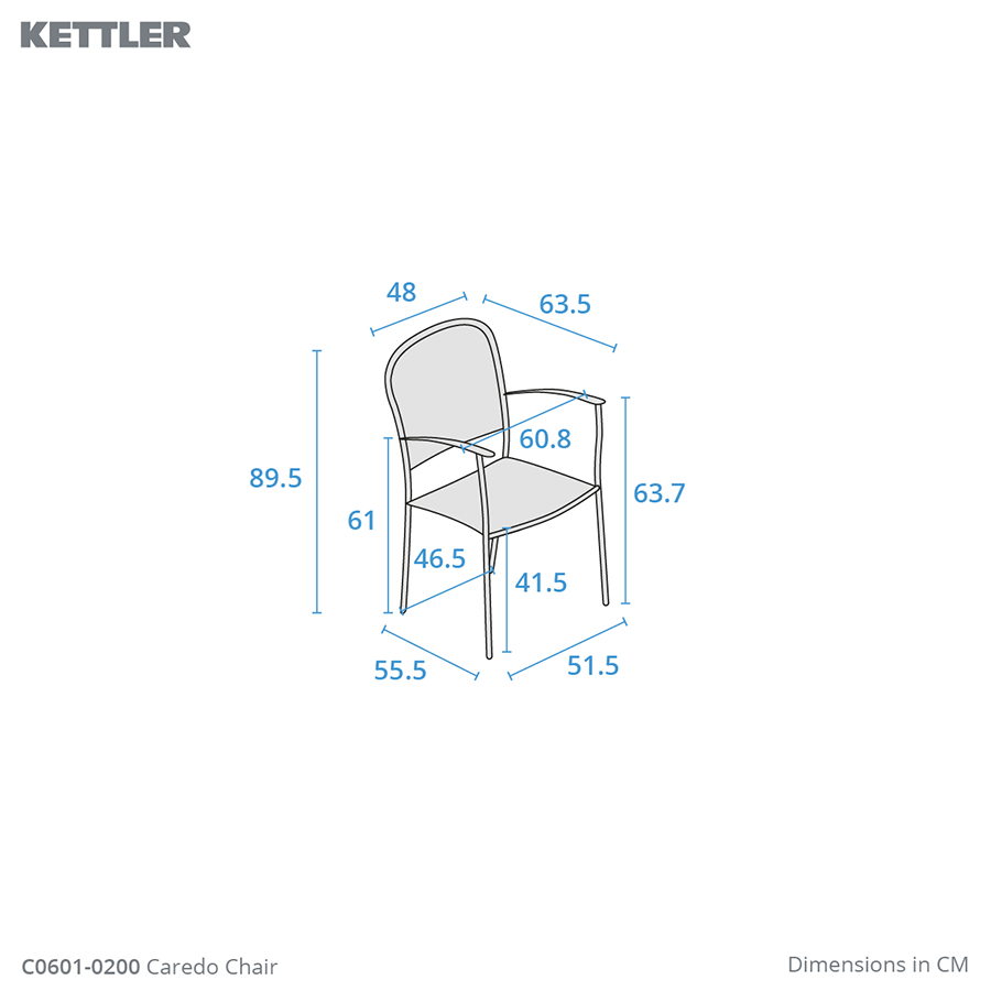 The Kettler Caredo collection is an elegant collection of steel mesh dining products that is at home in any outdoor setting. The Caredo features a comfortable seating position thanks to it's ergonomic curved back and seat. Kettler's Electrotherm™ finish of the Caredo gives the furniture a classic look for traditional gardens while still protecting the furniture from the elements.