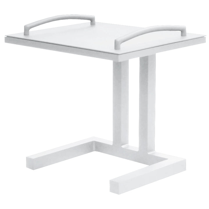 Easy Side table with removable tray in white